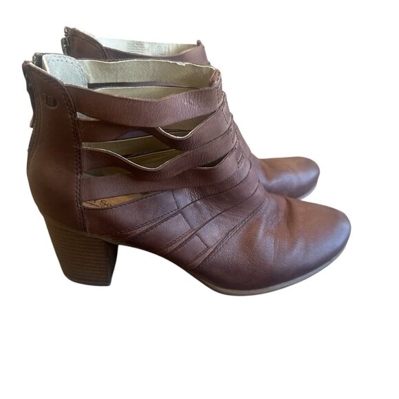 Josef Seibel Bonnie Ankle Booties Cage Cutout Brown Heel Leather Size 39 Women's - Picture 2 of 15